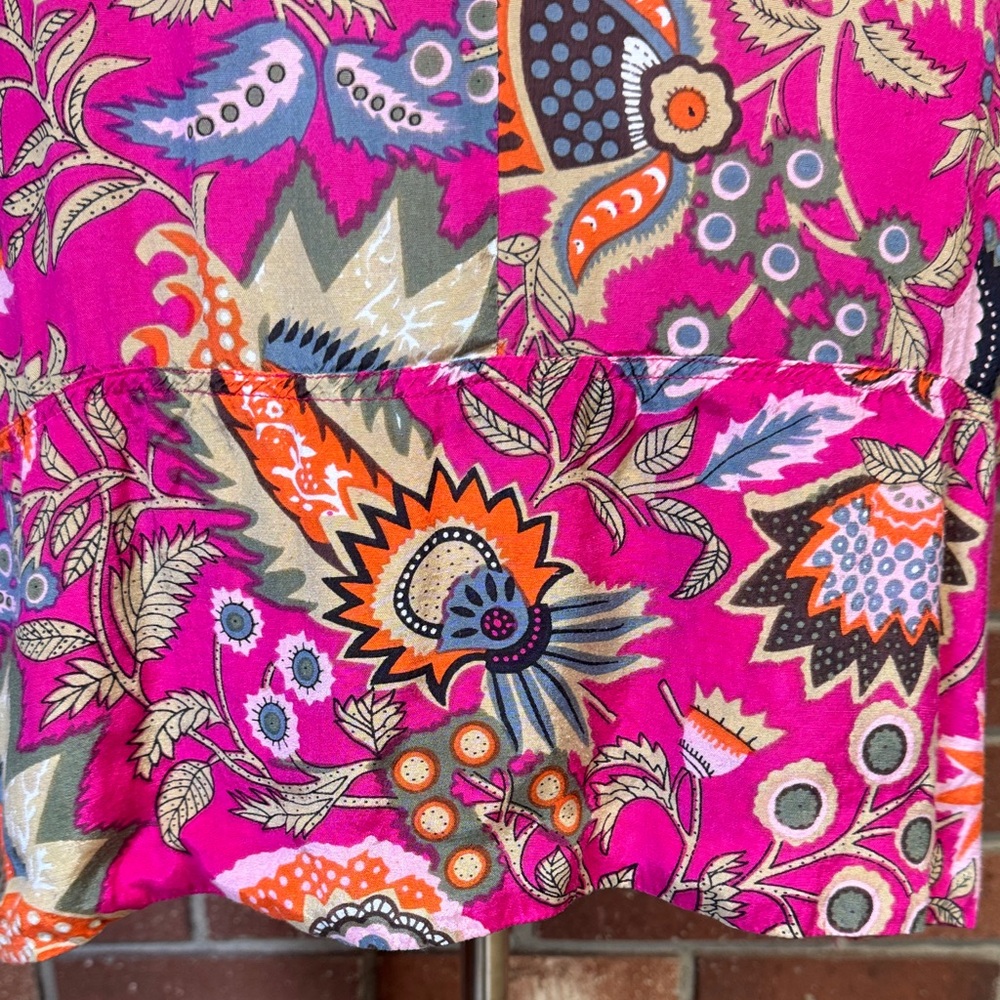 Masai Pink Abstract Floral Tunic Top Size XL - Picture 8 of 14